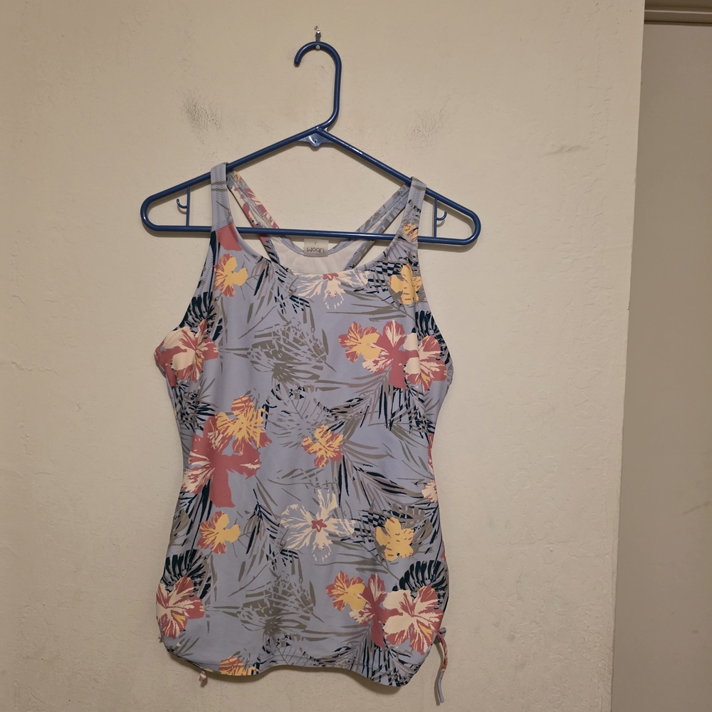 ModLi Tropical Floral Women's Swim Top  Multicolor Size Large